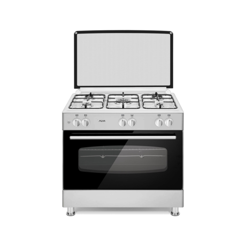 ALM FREE STANDING GAS COOKER 90X60 5 BURNER WHITE | MODEL ALM-9060GWS
