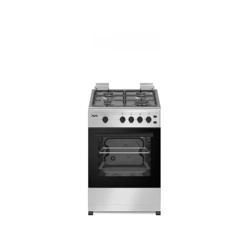ALM GAS COOKER 50×50 SILVER WITH 4 BURNERS | MODEL FSGC5004-SS