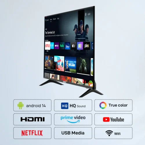 GEEPAS 43 INCH FULL HD FRAMELESS ANDROID SMART LED TV | MODEL GLED4328SXHD