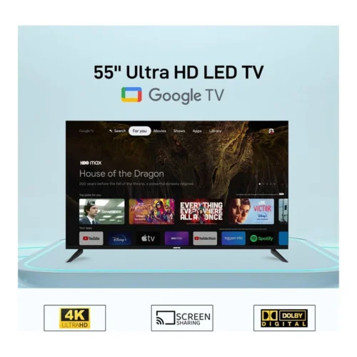 GEEPAS 55 INCH 4K UHD GOOGLE SMART LED TV – MODEL GLED5506SGXHD