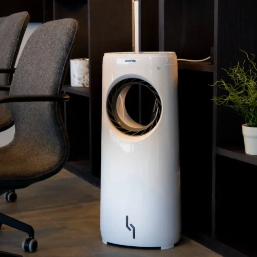 GEEPAS GAC16016 BLADELESS AIR COOLER WITH REMOTE CONTROL | 3 FAN MODES, DIGITAL DISPLAY – PORTABLE TOWER FAN FOR HOME & OFFICE