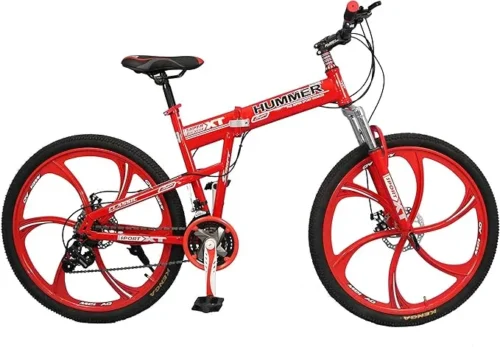 HUMMER 26 INCH FOLDABLE MOUNTAIN BIKE | DUAL SUSPENSION | 21 SPEED GEAR