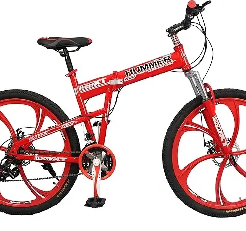 HUMMER 26 INCH FOLDABLE MOUNTAIN BIKE | DUAL SUSPENSION | 21 SPEED GEAR