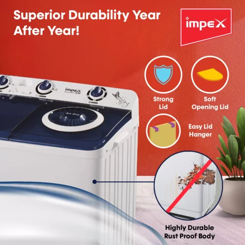 IMPEX 12 KG SEMI-AUTOMATIC WASHING MACHINE | MODEL WM 4205