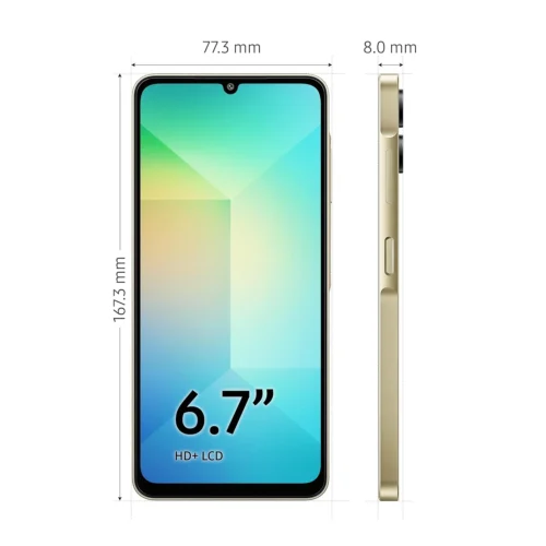 SAMSUNG GALAXY A06 4G SMARTPHONE – GOLD – 4GB RAM, 128GB ROM