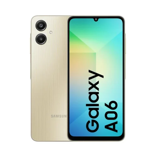 SAMSUNG GALAXY A06 4G SMARTPHONE – GOLD – 4GB RAM, 128GB ROM