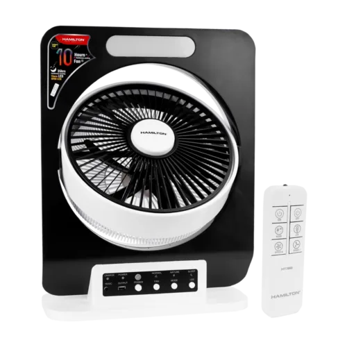HAMILTON RECHARGEBLE FAN WITH LED 12IN HT7093